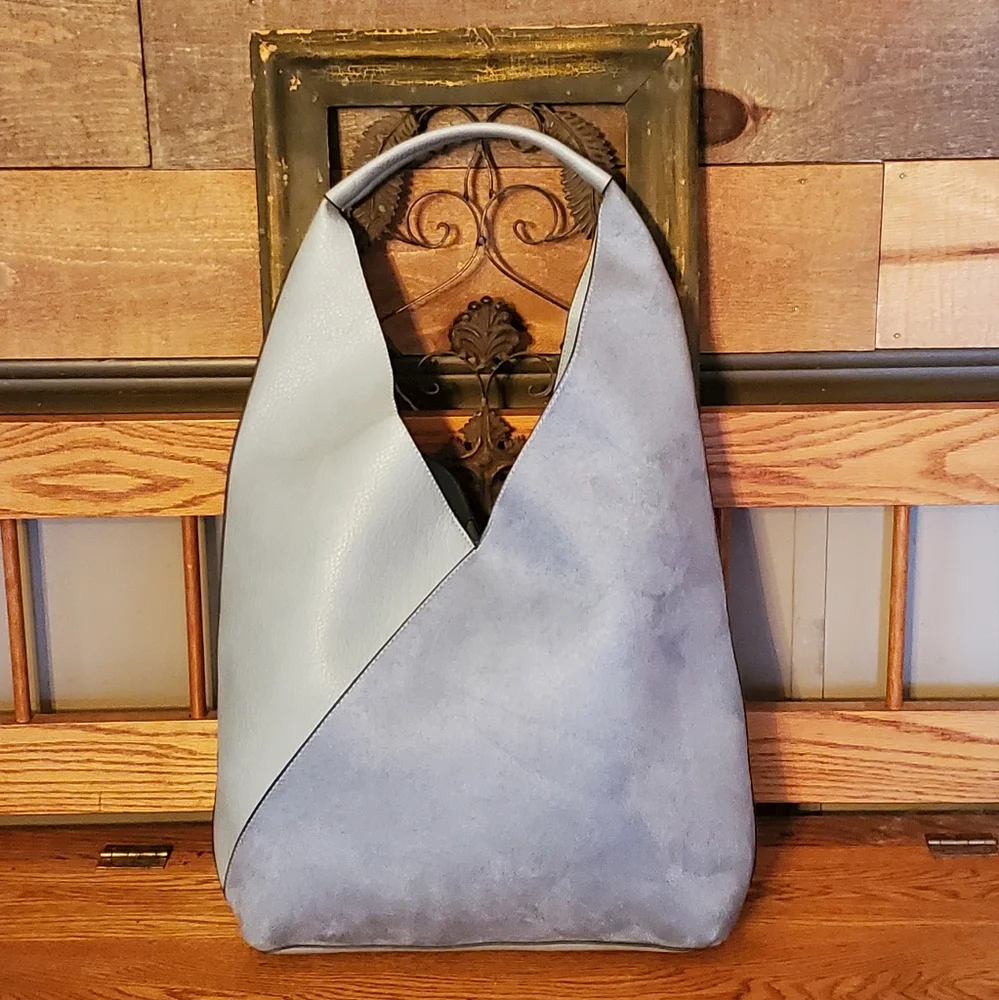 Wonderly Light Blue Oversized Hobo Bag